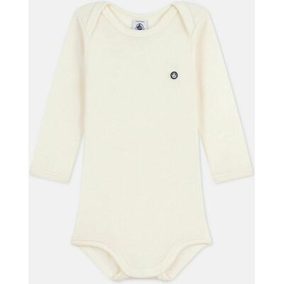 PETIT BATEAU Body manches longues, laine mélangée PETIT BATEAU Body manches longues, laine mélangée