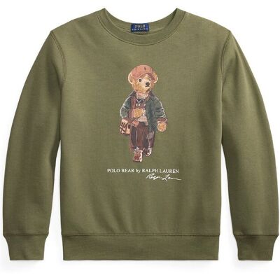 POLO RALPH LAUREN Sweat col rond en molleton, BEAR POLO RALPH LAUREN Sweat col rond en molleton, BEAR