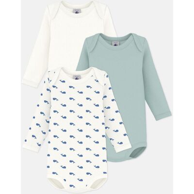 PETIT BATEAU Lot de 3 bodies manches longues PETIT BATEAU Lot de 3 bodies manches longues