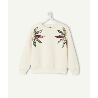 TAPE A L'OEIL Sweat col rond avec sequins, en molleton TAPE A L'OEIL Sweat col rond avec sequins, en molleton