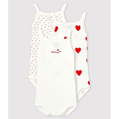 PETIT BATEAU Lot de 3 bodies à bretelles PETIT BATEAU Lot de 3 bodies à bretelles