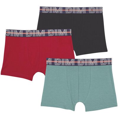 DIM Lot de 3 boxers en coton stretch DIM Lot de 3 boxers en coton stretch