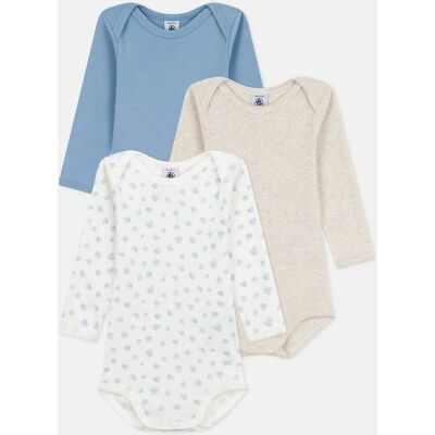 PETIT BATEAU Lot de 3 bodies manches longues PETIT BATEAU Lot de 3 bodies manches longues