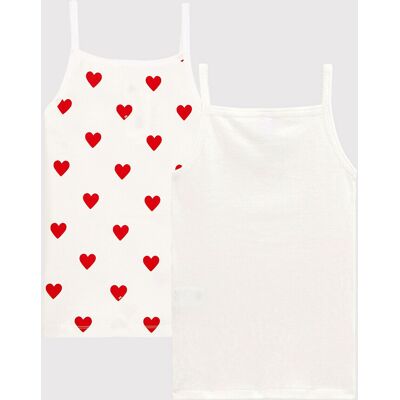 PETIT BATEAU Lot de 2 maillots de corps à bretelles PETIT BATEAU Lot de 2 maillots de corps à bretelles
