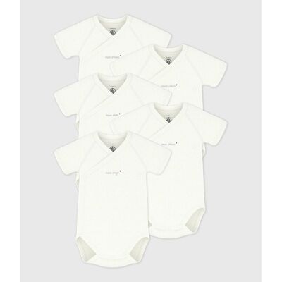 PETIT BATEAU Lot de 5 bodies manches courtes PETIT BATEAU Lot de 5 bodies manches courtes