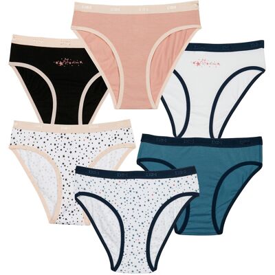 DIM Lot de 6 culotte 8-16 ans DIM Lot de 6 culotte 8-16 ans