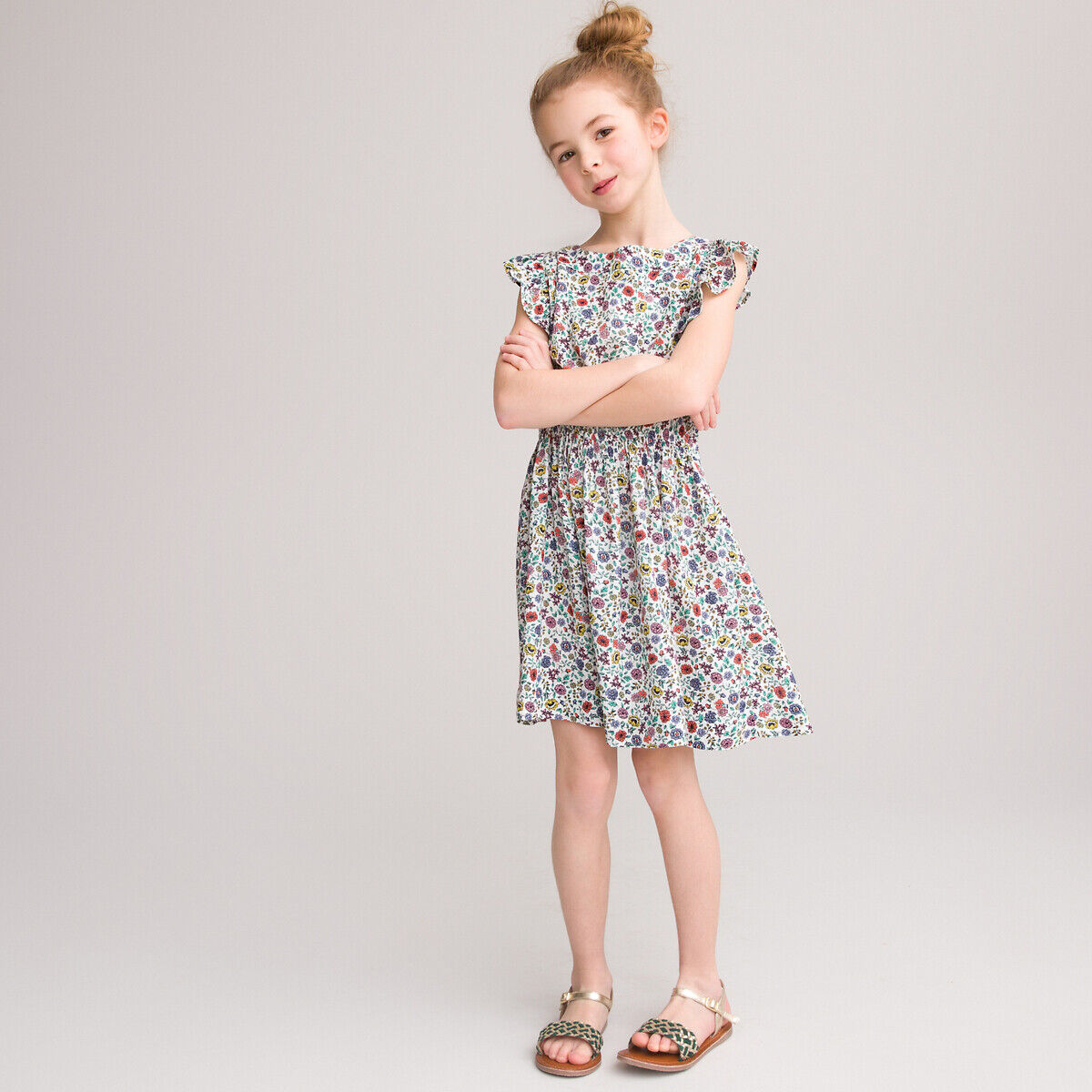 LA REDOUTE COLLECTIONS Robe sans manches imprimée et volantée 3-12 ans