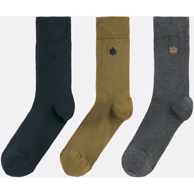 LA REDOUTE COLLECTIONS Lot de 3 chaussettes brodées LA REDOUTE COLLECTIONS Lot de 3 chaussettes brodées