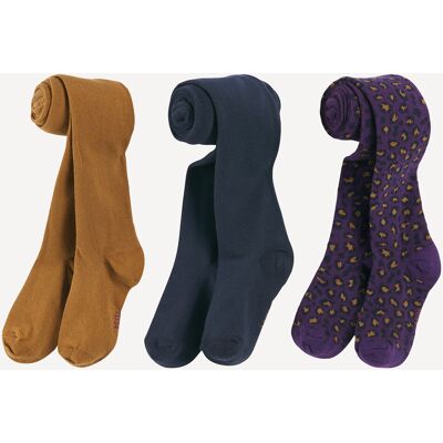 LA REDOUTE COLLECTIONS Lot de 3 paires de collants unis et léopard LA REDOUTE COLLECTIONS Lot de 3 paires de collants unis et léopard