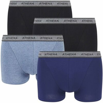 ATHENA Lot de 4 boxers Basic Coton ATHENA Lot de 4 boxers Basic Coton
