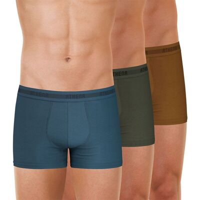 ATHENA Lot de 3 boxers easy en coton stretch ATHENA Lot de 3 boxers easy en coton stretch