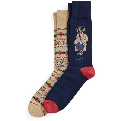 POLO RALPH LAUREN Lot de 2 paires de chausettes hautes, Bear POLO RALPH LAUREN Lot de 2 paires de chausettes hautes, Bear