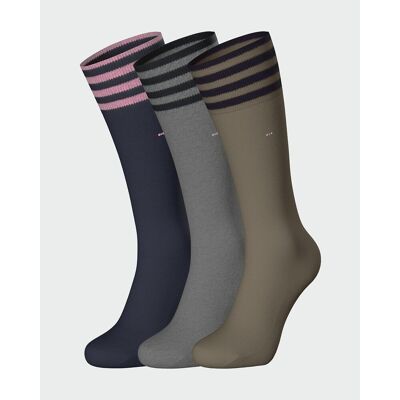 EDEN PARK Lot de 3 chaussettes hautes rayées EDEN PARK Lot de 3 chaussettes hautes rayées