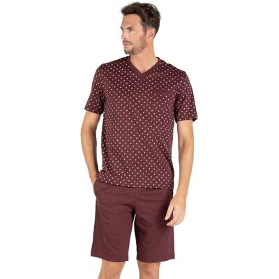 EMINENCE Pyjashort en coton mercerisé et motif haut EMINENCE Pyjashort en coton mercerisé et motif haut