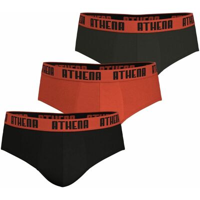 ATHENA Lot de 3 slips BASIC COLOR ATHENA Lot de 3 slips BASIC COLOR