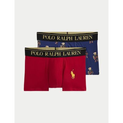 POLO RALPH LAUREN Lot de 2 slips boxers en coton stretch POLO RALPH LAUREN Lot de 2 slips boxers en coton stretch
