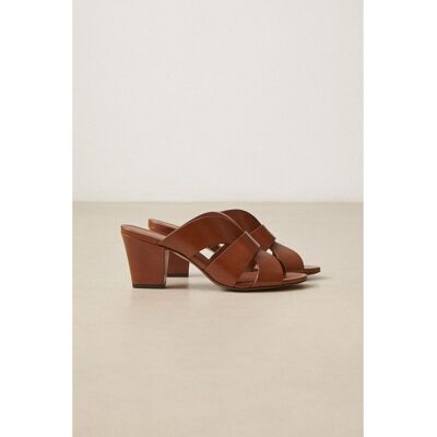 RIVECOUR Mules à talons en cuir n°561 RIVECOUR Mules à talons en cuir n°561