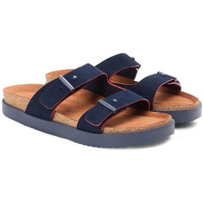 TOMMY HILFIGER Mules ajustables en cuir suède TOMMY HILFIGER Mules ajustables en cuir suède