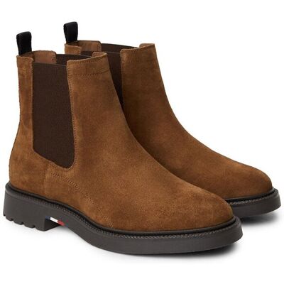 TOMMY HILFIGER Bottines chelsea en cuir suède TOMMY HILFIGER Bottines chelsea en cuir suède
