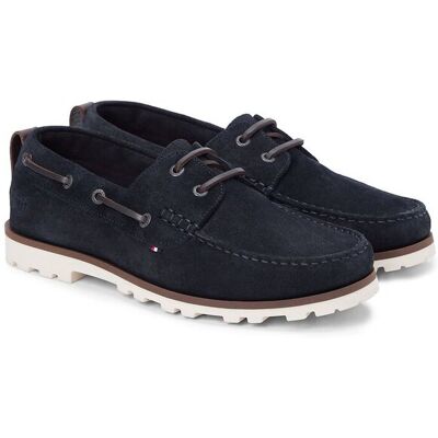 TOMMY HILFIGER Chaussures bateau en cuir suédé TOMMY HILFIGER Chaussures bateau en cuir suédé