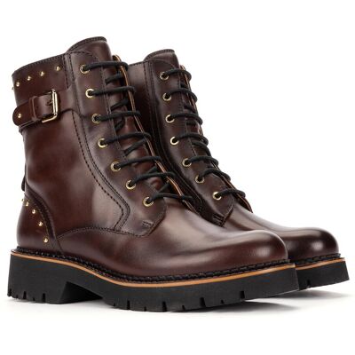 PIKOLINOS Boots lacées en cuir, studs, VICAR PIKOLINOS Boots lacées en cuir, studs, VICAR
