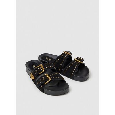 PEPE JEANS Mules doubles brides AGNES STUDS PEPE JEANS Mules doubles brides AGNES STUDS