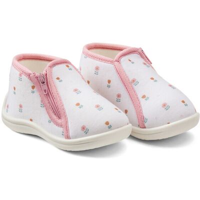 LA REDOUTE COLLECTIONS Chaussons zippés, motif fleurs LA REDOUTE COLLECTIONS Chaussons zippés, motif fleurs