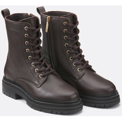 TOMMY HILFIGER Boots à lacets en cuir TOMMY HILFIGER Boots à lacets en cuir