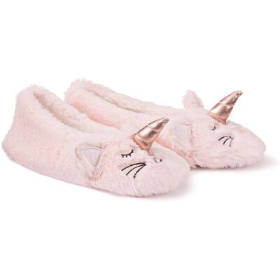 LA REDOUTE COLLECTIONS Chaussons sherpa tête de chat licorne LA REDOUTE COLLECTIONS Chaussons sherpa tête de chat licorne
