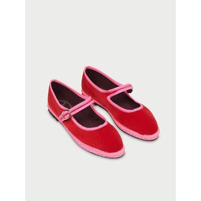 FLABELUS Ballerines Mary-Jane en velours Aurélie FLABELUS Ballerines Mary-Jane en velours Aurélie