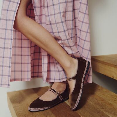 FLABELUS Ballerines Mary-Jane en velours Balthasar FLABELUS Ballerines Mary-Jane en velours Balthasar