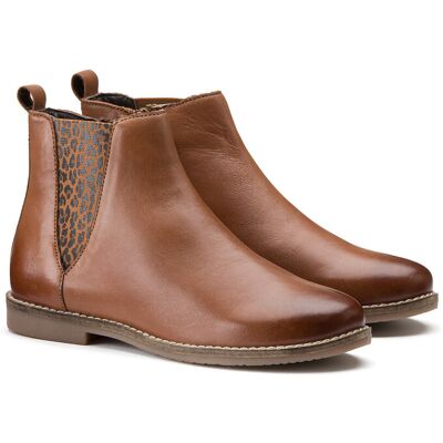LA REDOUTE COLLECTIONS Bottines chelsea cuir élastique imprimé léopard LA REDOUTE COLLECTIONS Bottines chelsea cuir élastique imprimé léopard