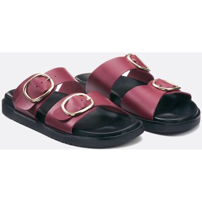 LA REDOUTE COLLECTIONS Mules en cuir double boucles, Signature SALOME LA REDOUTE COLLECTIONS Mules en cuir double boucles, Signature SALOME