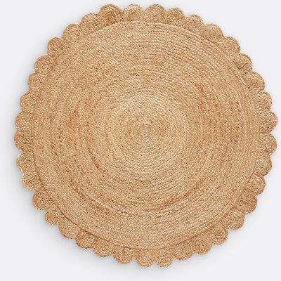 LA REDOUTE INTERIEURS Tapis en Jute en Forme de Fleur - Tapis LA REDOUTE INTERIEURS Tapis en Jute en Forme de Fleur - Tapis