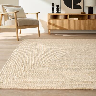 LA REDOUTE INTERIEURS Tapis en jute - Bleu LA REDOUTE INTERIEURS Tapis en jute - Bleu