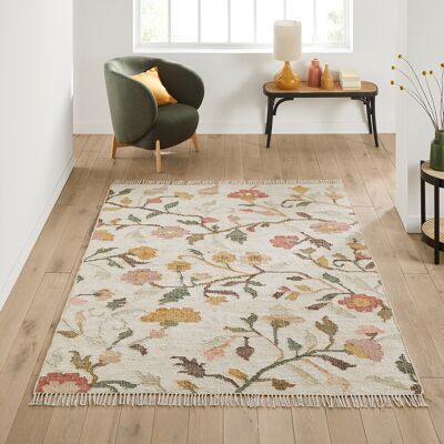 LA REDOUTE INTERIEURS Tapis en Jute Flotissy - Fait main, Motifs floraux LA REDOUTE INTERIEURS Tapis en Jute Flotissy - Fait main, Motifs floraux