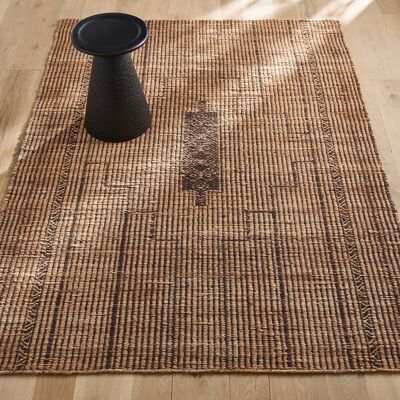 Tapis en Jute et Coton AM.PM - Design Géométrique Fait Main Tapis en Jute et Coton AM.PM - Design Géométrique Fait Main