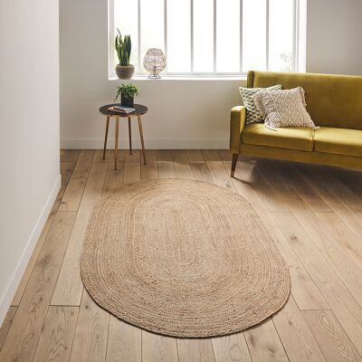 LA REDOUTE INTERIEURS Tapis ovale en jute, Aftas LA REDOUTE INTERIEURS Tapis ovale en jute, Aftas