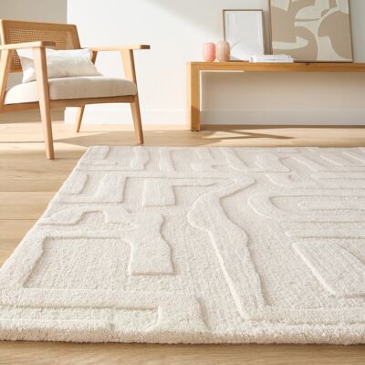 LA REDOUTE INTERIEURS Tapis en laine Melko - Motifs organiques, Fait main, 100% laine LA REDOUTE INTERIEURS Tapis en laine Melko - Motifs organiques, Fait main, 100% laine