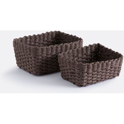 LA REDOUTE INTERIEURS Lot de 2 paniers en corde de papier, Alano LA REDOUTE INTERIEURS Lot de 2 paniers en corde de papier, Alano