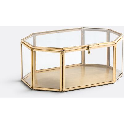 LA REDOUTE INTERIEURS Boîte-vitrine verre et laiton, Uyova LA REDOUTE INTERIEURS Boîte-vitrine verre et laiton, Uyova