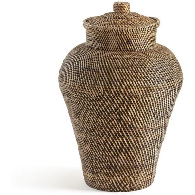 Panier Indonésien Tressé - Ø42 x 67 cm - Rattan & Bambou Panier Indonésien Tressé - Ø42 x 67 cm - Rattan & Bambou