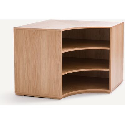 AM.PM Élément armoire d'angle basse, pour dressing modulable, en plaqué chêne, EVORIA AM.PM Élément armoire d'angle basse, pour dressing modulable, en plaqué chêne, EVORIA