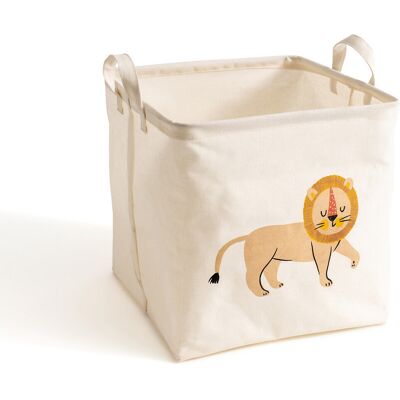 LA REDOUTE INTERIEURS Panier cube motif lion, Junglito LA REDOUTE INTERIEURS Panier cube motif lion, Junglito