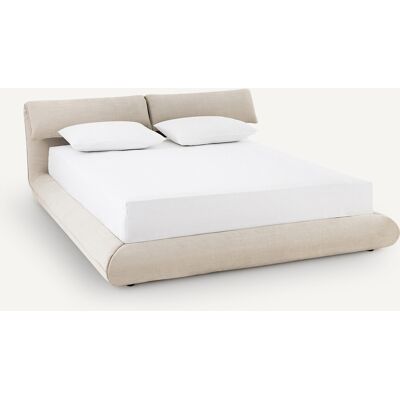 Lit AM.PM Paol avec tête de lit réglable, beige naturel Lit AM.PM Paol avec tête de lit réglable, beige naturel