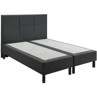 Ensemble boxspring Epeda - Design moderne et tissu gris Ensemble boxspring Epeda - Design moderne et tissu gris