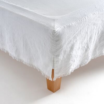 AM.PM - Amourya - Lin lavé - Blanc - Jupe de lit AM.PM - Amourya - Lin lavé - Blanc - Jupe de lit