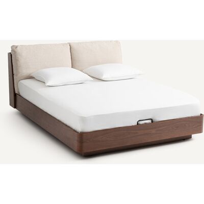 AM.PM Lit coffre, avec sommier relevable, en plaqué noyer, ANGELO AM.PM Lit coffre, avec sommier relevable, en plaqué noyer, ANGELO