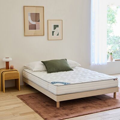 LA REDOUTE INTERIEURS Ensemble matelas mousse HR 35 kg/m3, ferme, accueil mémoire de forme + sommier LA REDOUTE INTERIEURS Ensemble matelas mousse HR 35 kg/m3, ferme, accueil mémoire de forme + sommier