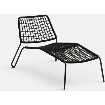 LA REDOUTE INTERIEURS Chaise de jardin en métal et corde noire LA REDOUTE INTERIEURS Chaise de jardin en métal et corde noire